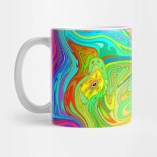 Bold Bright Colorful Swirly Psychedelic Pattern Mug